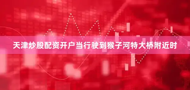 天津炒股配资开户当行驶到猴子河特大桥附近时