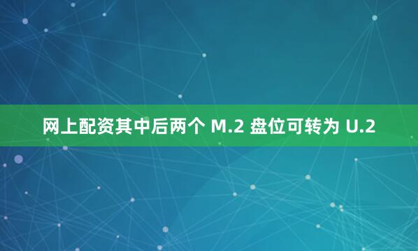 网上配资其中后两个 M.2 盘位可转为 U.2