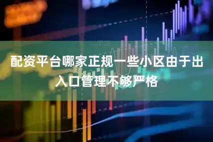 配资平台哪家正规一些小区由于出入口管理不够严格