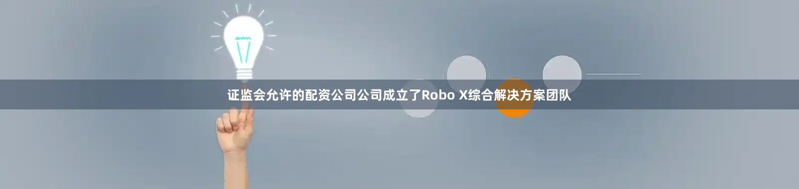 证监会允许的配资公司公司成立了Robo X综合解决方案团队